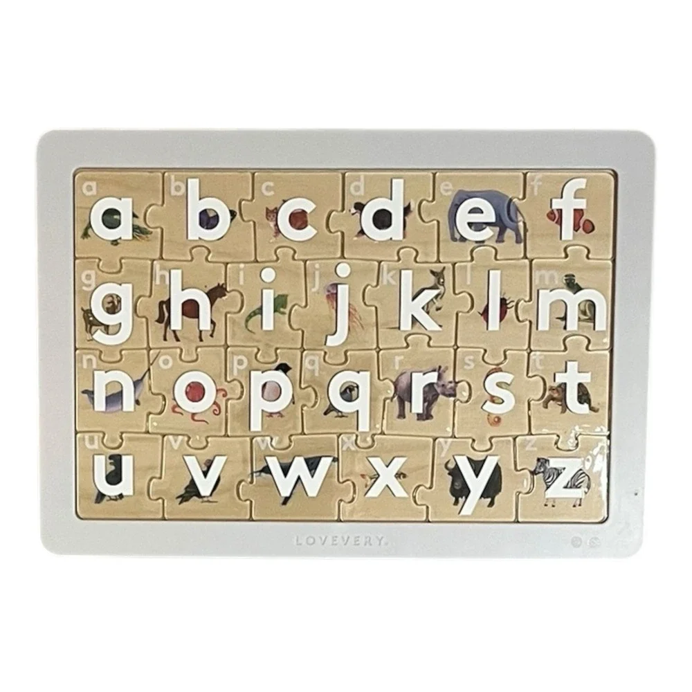 LOVEVERY Alphabet ABC's Letter Sounds Animal Puzzle Storyteller Play Kit Toy